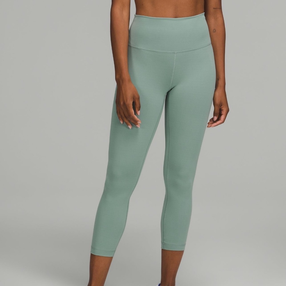 lululemon athletica Sage Green High-Rise Cropped Leggings